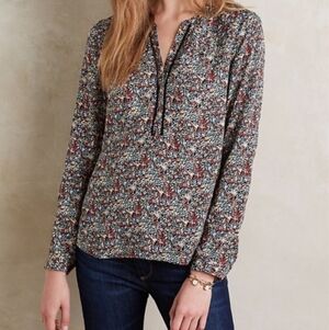 Meadow Rue Luana Floral Popover Top